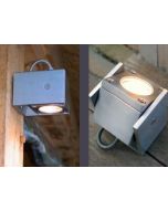 RB seinavalgusti QBWVD220 kuubi kujuga, roostevaba teras ja tiigipuu