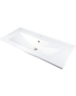 Deante Tubo keraamiline valamu 36x81,5 cm süvistatav segistialusega valge CTU_638M