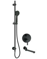 Deante Arnika peidetud dušikomplekt vannitilaga matt must NAC_N9QA