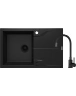 Deante Andante graniidist köögivalamu must segistiga ZQNNN113 780x490x194 mm