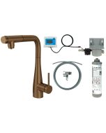 Deante Eridan köögisegisti veefiltrikomplekti ja väljatõmmatava jooksutoruga, harjatud pronks BREFC75M