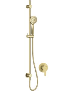 Deante Arnika peidetud dušikomplekt liuglatiga harjatud kuld NAC_R9TP