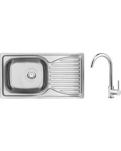 Deante Doppio roostevabast terasest köögivalamu segistiga ZENB0113 780x430x160 mm