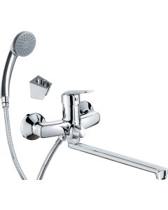 Deante Boro valamu segisti, seinale paigaldatav, pikendatud tilaga – vooliku ja dušikomplekti ühendusega, kroom BMO_057M