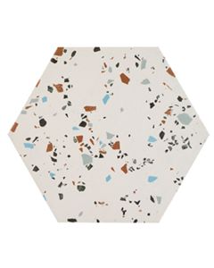 Keraamiline seina- ja põrandaplaat Apavisa South valge heksagon 25x30