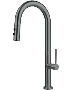 Deante Olfato köögisegisti väljatõmmatava jooksutoruga, 2 veevoolu režiimi, titaan BQO_D72M