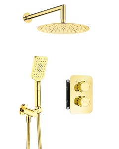 Deante Therm peidetud dušikomplekt termostaatsegistiga BOX kuld BXYZGEBT