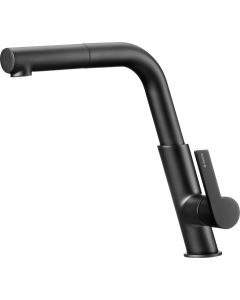 Deante Silia köögisegisti väljatõmmatava jooksutoruga, matt must BQS_N73M