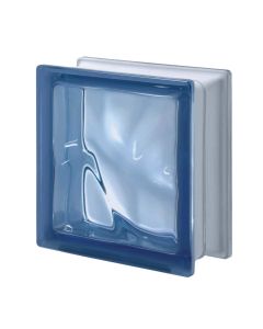 Klaasplokk Pegasus Q19/O Sinine Laineline 19X19X8cm (Blu)