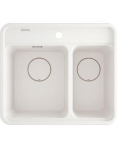 Deante Momi graniitköögivalamu valge ZKM_A503 600x520x229 mm