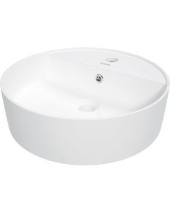 Deante Round keraamiline valamu 42,2 cm pinnapealne segistialusega valge CGR_6U4B