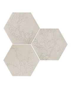 Keraamiline plaat OZONE IVORY DECOR HEXAGON 25X29 (pakk 0,935m2/17 tk /0,055m2 1 tk)