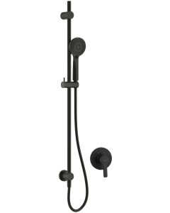 Deante Arnika peidetud dušikomplekt liuglatiga matt must NAC_N9TP