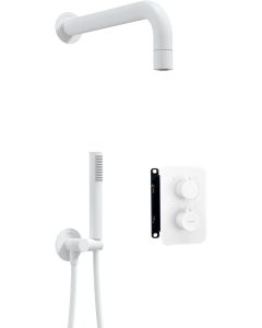 Deante Box peidetud dušikomplekt termostaatsegistiga BOX matt valge BXYZAEBT