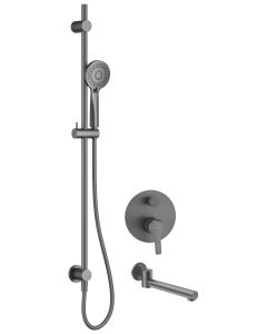 Deante Arnika peidetud dušikomplekt vannitilaga titanium NAC_D9QA