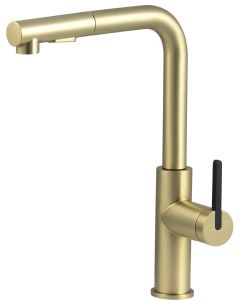 Deante Momi köögisegisti väljatõmmatava jooksutoruga, harjatud kuld BKM_R73M