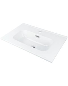 Deante Tubo keraamiline valamu 38,5x60 cm süvistatav segistialusega 60 cm valge CTU_6U6M