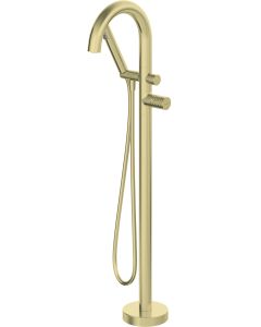 Deante Silia Hexa vannisegisti põrandale paigaldatav dušikomplektiga harjatud kuld BHS_R17N