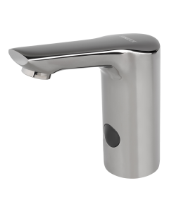 Automatic washbasin tap for cold and hot water, METAL GREY, 6 V