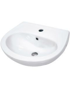 Deante Jasmin keraamiline valamu 36,4x45,7 cm seinale paigaldatav segistipinnaga valge CDJ_6U4W