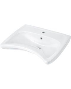 Deante Vital keraamiline valamu 49,5x60,5 cm seinale paigaldatav segistipinnaga valge CDV_6U6W