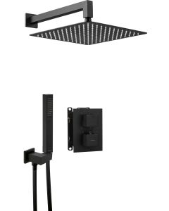 Deante Therm peidetud dušikomplekt termostaatsegistiga BOX matt must BXYZNEAT
