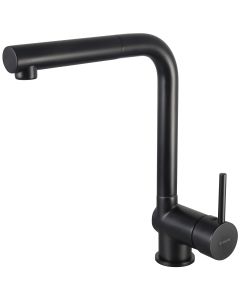 Deante Aster köögisegisti, väljatõmmatava jooksutoruga, matt must BCA_N73M