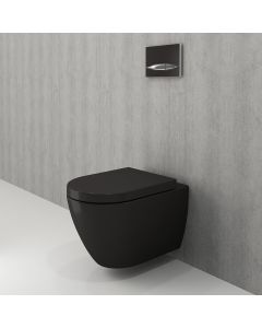 BOCCHI Venezia 1295 Rimless seinakinnitusega WC-pott; läikiv must