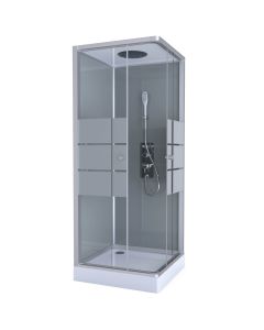 Dušikabiin Harma Luuna 90x90x215cm, madal alus, katusega