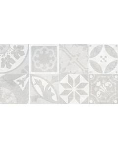 Keraamiline seinaplaat Extra Light Grey 20X40 mustriga WADMB223