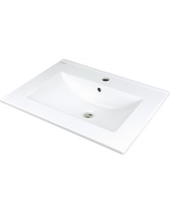 Deante Tubo keraamiline valamu 46,5x61,5 cm süvistatav segistialusega valge CTU_646M