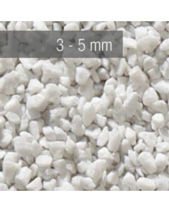 Dekoratiivkillustik Bianco Carrara 3-5mm, 25kg valge