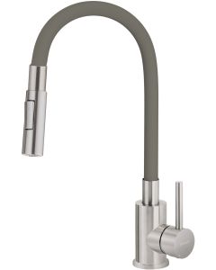 Deante Luno köögisegisti painutatava jooksutoruga, 2 veevoolu režiimi, antratsiit ja harjatud teras BOC_T740