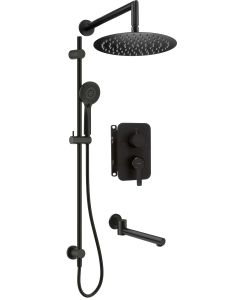 Deante Arnika peidetud dušikomplekt segistiga BOX matt must BXYWNQAM