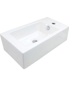 Deante Square keraamiline valamu 50x25,2 cm pinnapealne parem valge CGS_6U2R