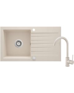 Deante Zorba graniidist köögivalamu koos segistiga must ZQZV5113 760x440x160 mm