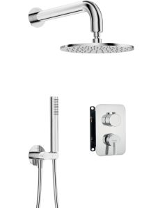 Deante Silia peidetud dušikomplekt segistiga BOX ja dušiotsikuga kroom BXYY0QSM