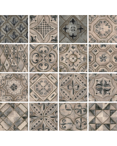 Keraamilised seinaja põrandaplaadid Tagina Mediterranea Decoro Amelia „B” 20x20 (pakendis 16 erinevat mustrit) Nat. Ret.