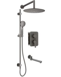 Deante Arnika peidetud dušikomplekt segistiga BOX titanium BXYWDQAM