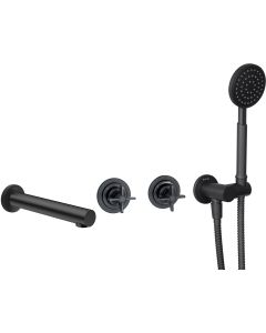 Deante Temisto vannisegisti peidetud dušikomplektiga matt must BQT_N18P