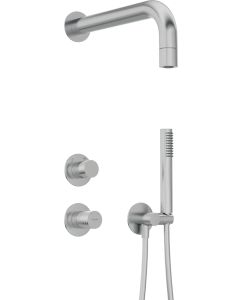 Deante Silia Hexa peidetud dušikomplekt fikseeritud dušiotsikuga harjatud teras NHS_F9XK
