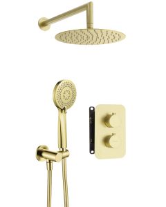 Deante Therm peidetud dušikomplekt termostaatsegistiga BOX harjatud kuld BXYZREBT