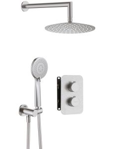 Deante Therm peidetud dušikomplekt termostaatsegistiga BOX harjatud teras BXYZFEBT