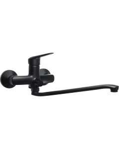 Deante Boro valamu segisti, seinale paigaldatav, pikendatud tilaga – voolikuühendusega, matt must BMO_N56M