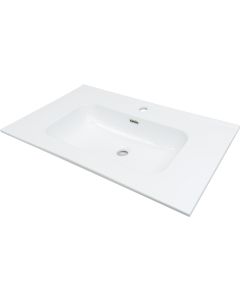 Deante Tubo keraamiline valamu 46,2x81 cm süvistatav segistialusega valge CTU_6U8W