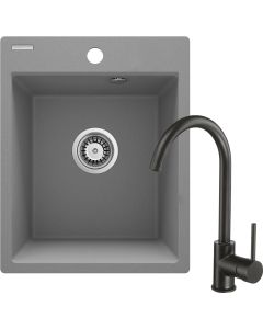 Deante Corio graniidist köögivalamu koos segistiga hall ZRCBS103 400x500x211 mm