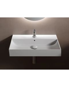 Hatria Bahia_13 seinapealne pesuvalamu 50x46,5cm, üks auk, ülevooluga - BH0500465011TS0