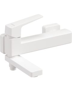 Deante Blur vannisegisti seinale paigaldatav kokkuklapitava jooksutoruga matt valge BQL_A12M