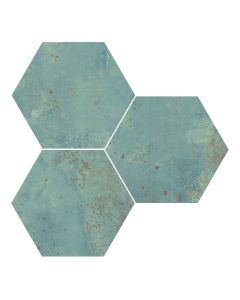 Keraamiline seina- ja põrandaplaat Zinc Green Natural Hexagon 25x29 (pakend 0.935m2/17 tk /0.055m2 1 tk)