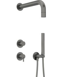 Deante Silia peidetud dušikomplekt fikseeritud dušiotsikuga titanium NQS_D9XK